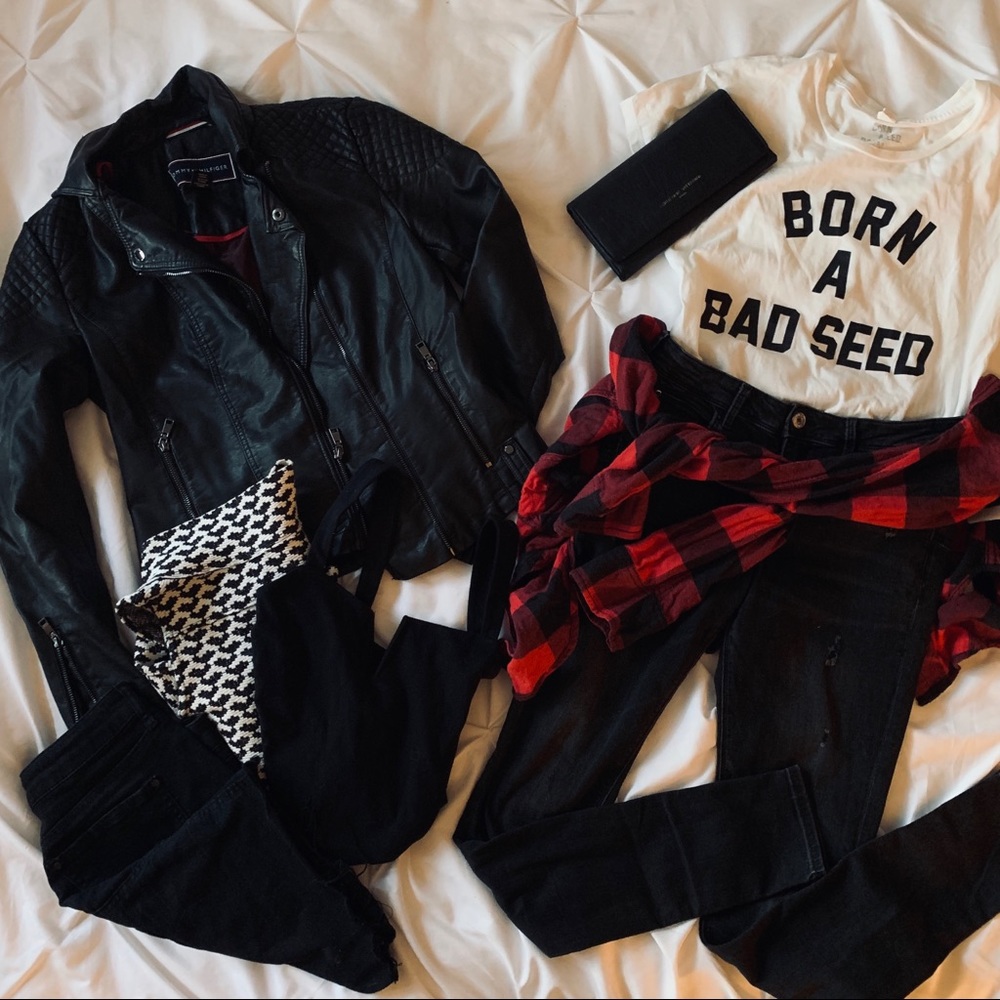 BUNDLE! Moto babe jacket, pants, wallet